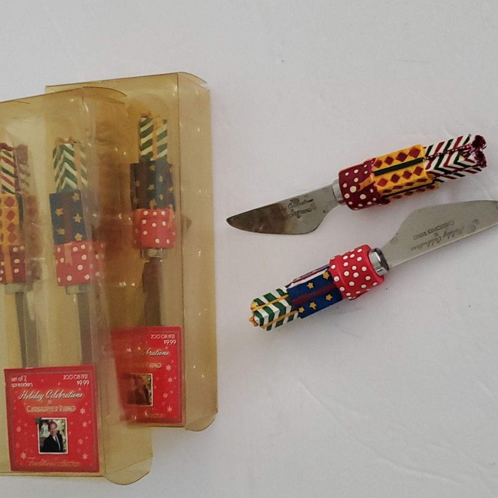 Christopher Radko Two Boxes Holiday Food Spreaders